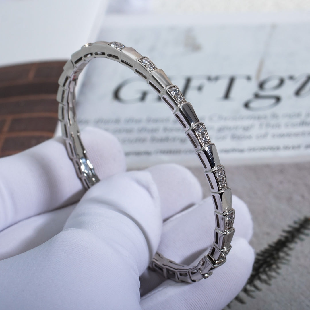 [⭐JeweliWhal]SERPENTI BRACELET SILVER DIAMOND