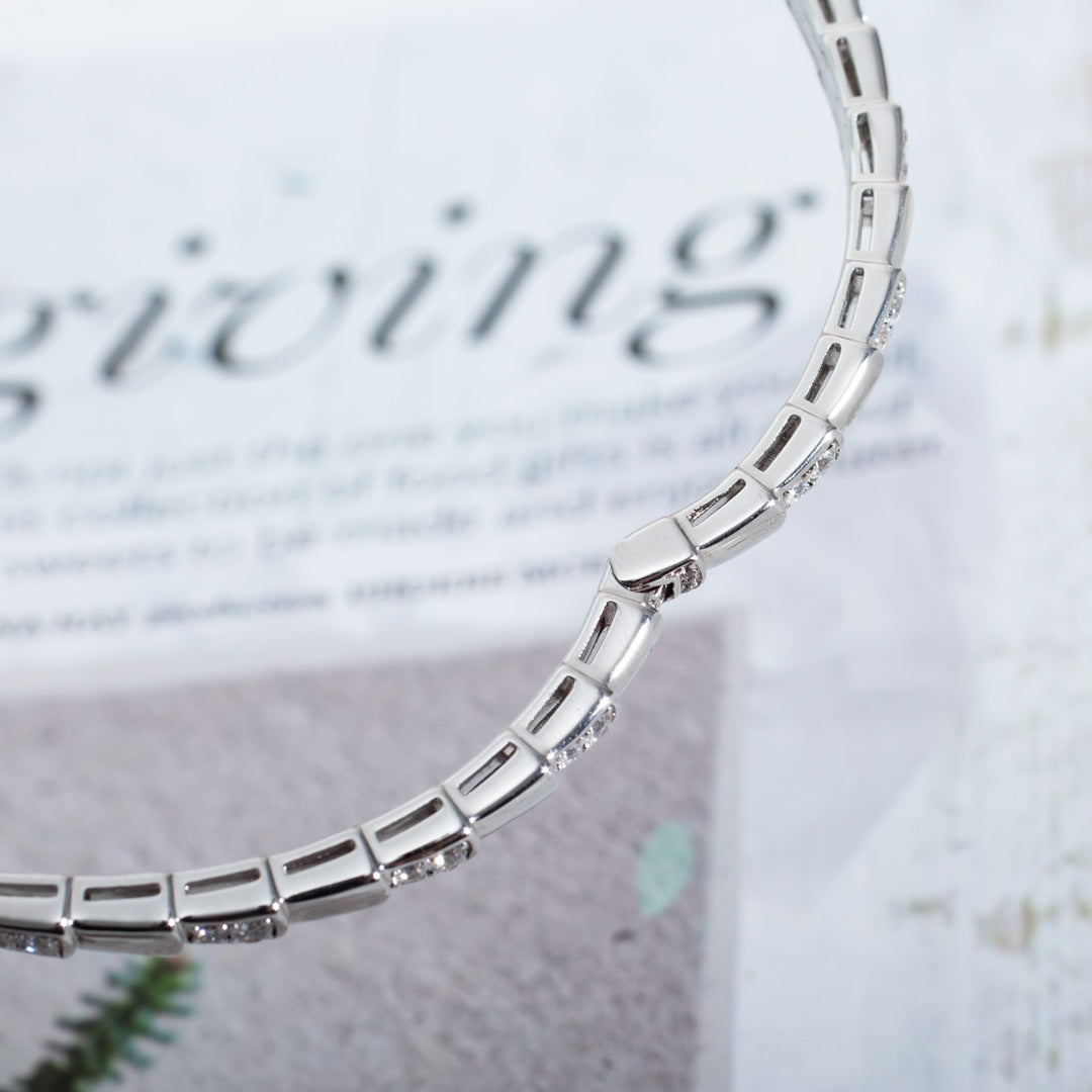 [⭐JeweliWhal]SERPENTI BRACELET SILVER DIAMOND