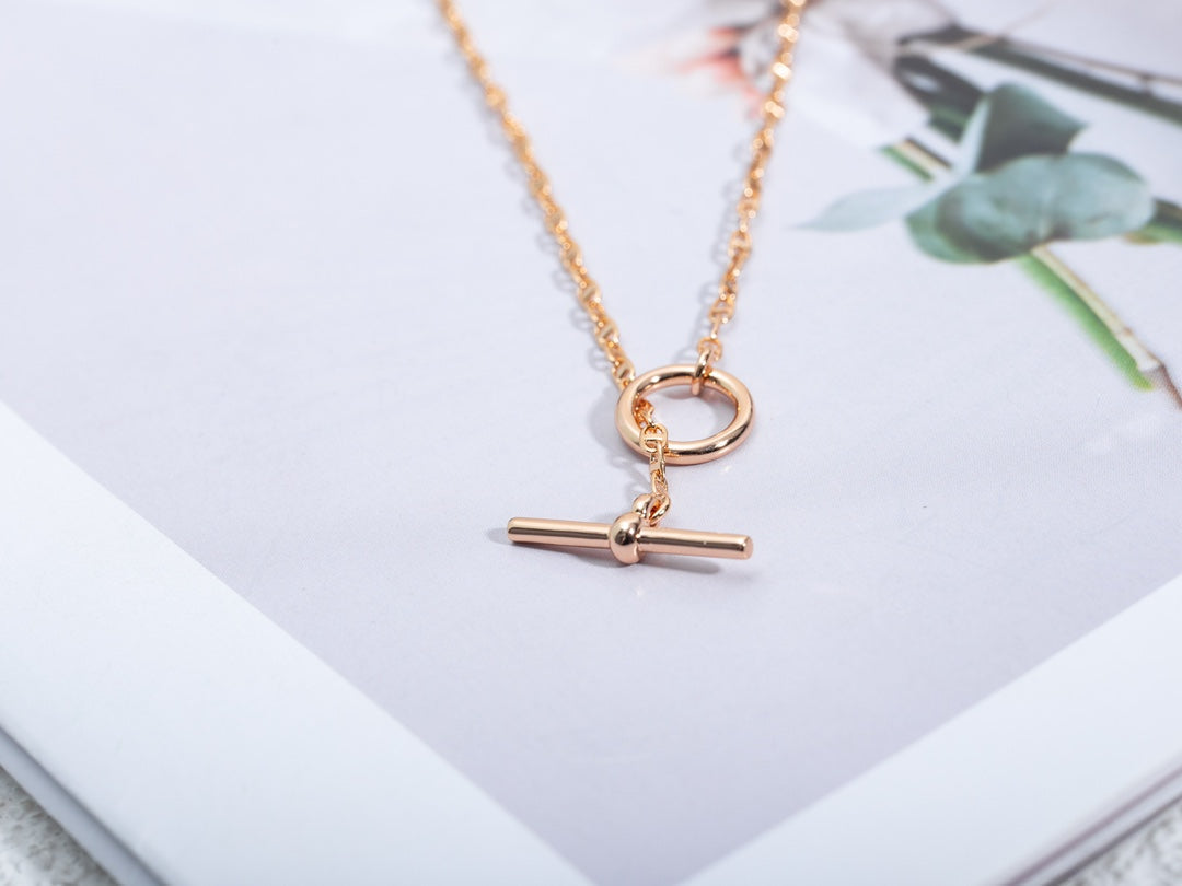 [⭐JeweliWhal]ECHAPPEE NECKLACE PINK GOLD