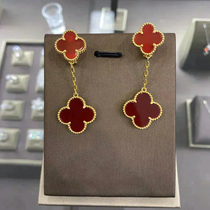 [⭐جويلي وال] أقراط كلوفر بتصميمين (خيارات متعددة)