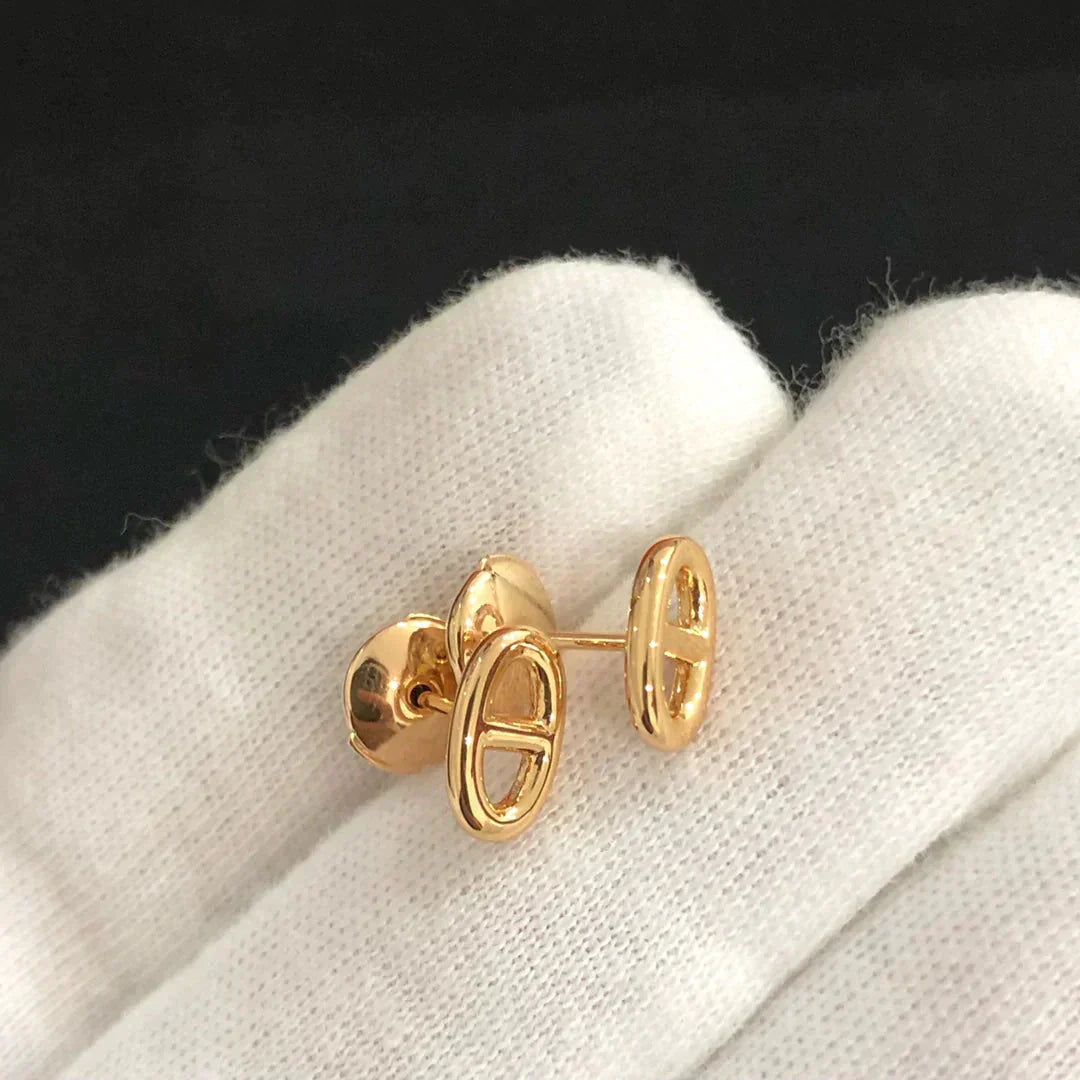 [⭐JeweliWhal]CHAINE SMALL EARRINGS GOLD AND SILVER