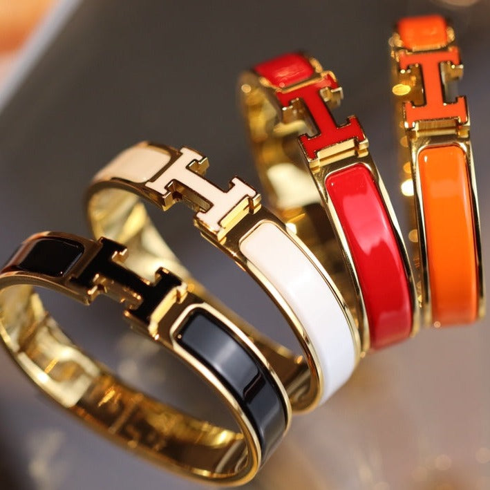 [⭐JeweliWhal]Hブレスレット 12MM ゴールド