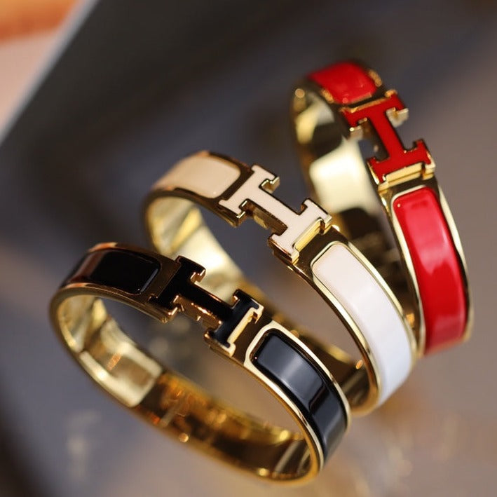[⭐JeweliWhal]Hブレスレット 12MM ゴールド