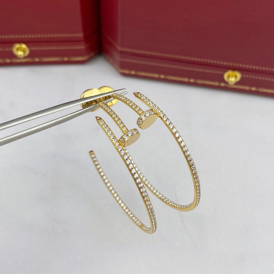[⭐JeweliWhal]JUSTE EARRINGS FULL DIAMONDS 1.8MM