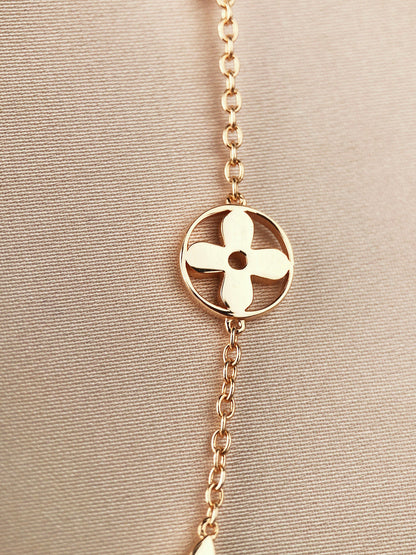 [⭐JeweliWhal]STAR AND SUN 7 MOTIFS GOLD BRACELET