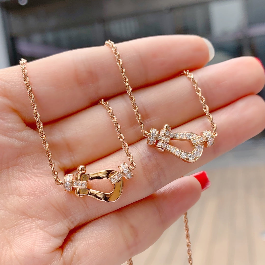 [⭐JeweliWhal]FORCE 10 PINK GOLD DIAMOND NECKLACE
