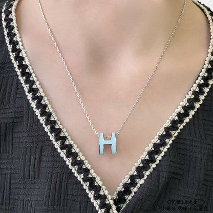 [⭐JeweliWhal] POP H SKY BLUE قلادة