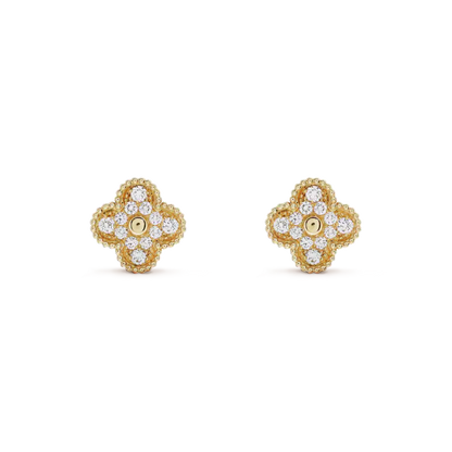 [⭐JeweliWhal] أقراط كلوفر متوسطة بفصوص كاملة بتصميم 1 موتييف