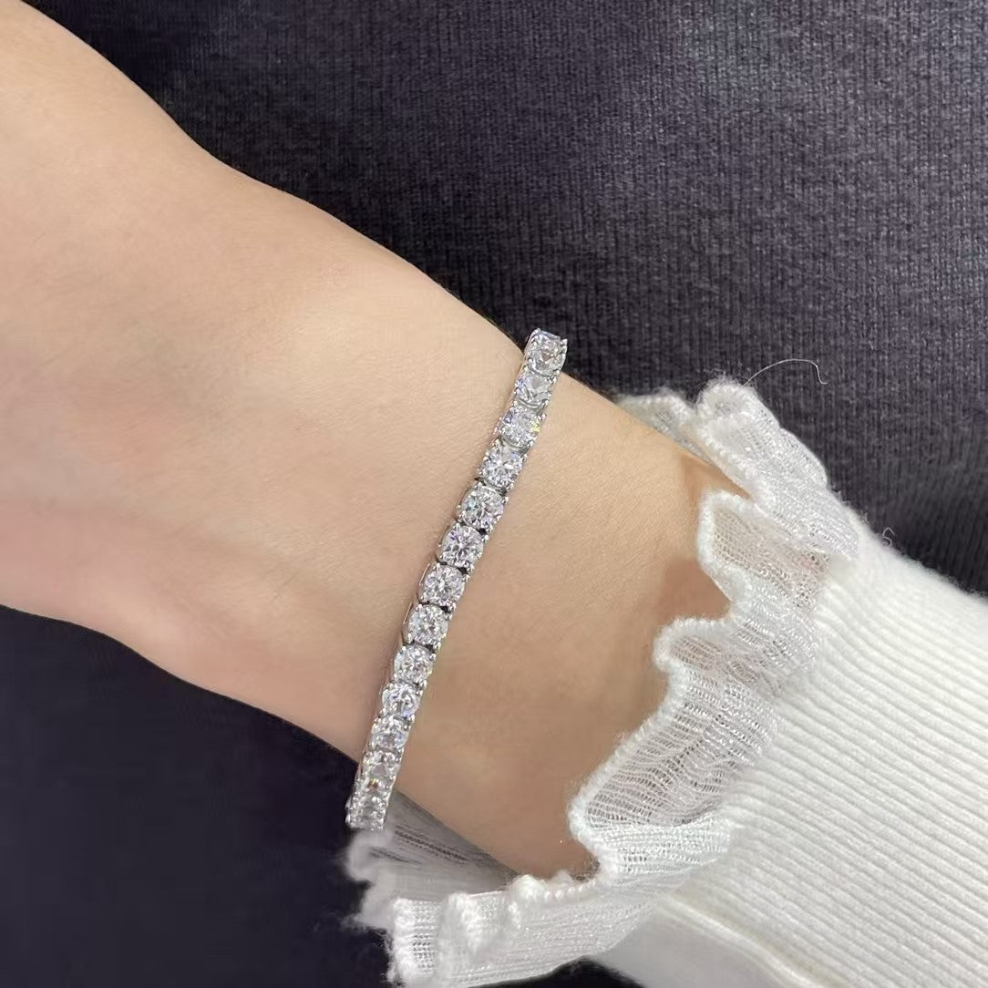 [⭐JeweliWhal jewelrys]TENNIS BRACELET WITH FULL DIAMOND SETTING