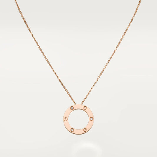 [⭐JeweliWhal]LOVE NECKLACE 16MM 3 DIAMONDS