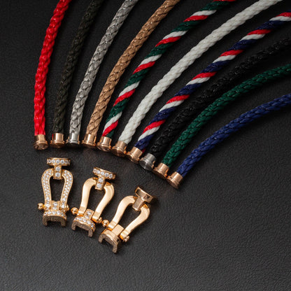 [⭐JeweliWhal]سوار حدوة الحصان الكبير بدون ألماس فضي