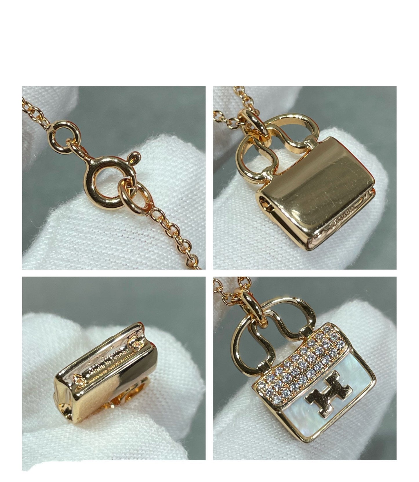 [⭐JeweliWhal]H CIRCE MOISSANITE PENDANT NECKLACE GOLD