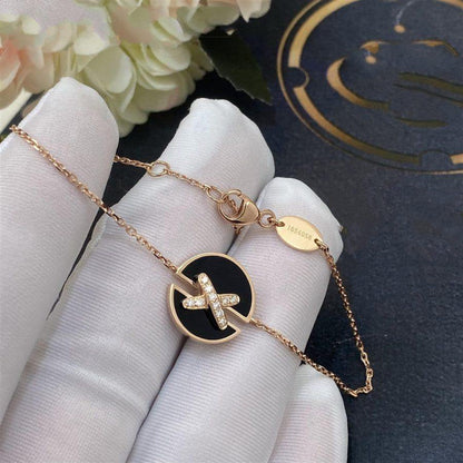 [⭐جويلي وال] طقم سوار من الذهب الوردي عيار الماس أونيكس