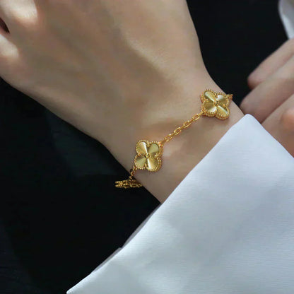 [⭐JeweliWhal] CLOVER 5 MOTIF LASER BRACELET COLLECTION