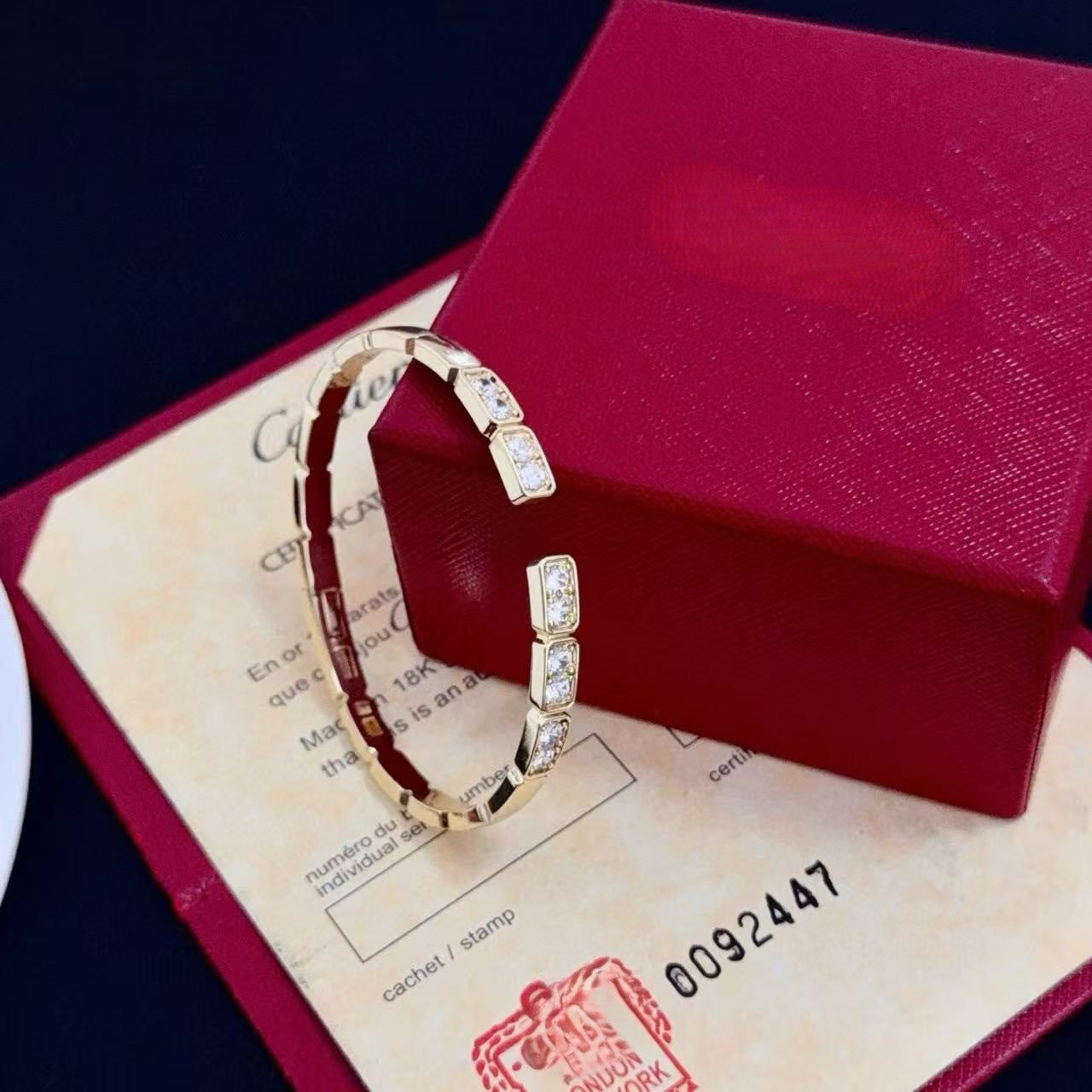 [⭐JeweliWhal jewelrys]LOVE DIAMOND OPEN  BRACELET
