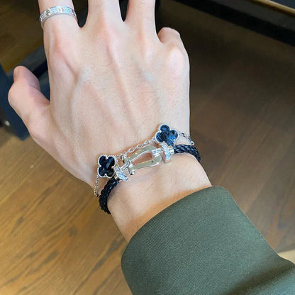 [⭐JeweliWhal]CLOVER 5 MOTIF PIETERSITE BRACELET COLLECTION