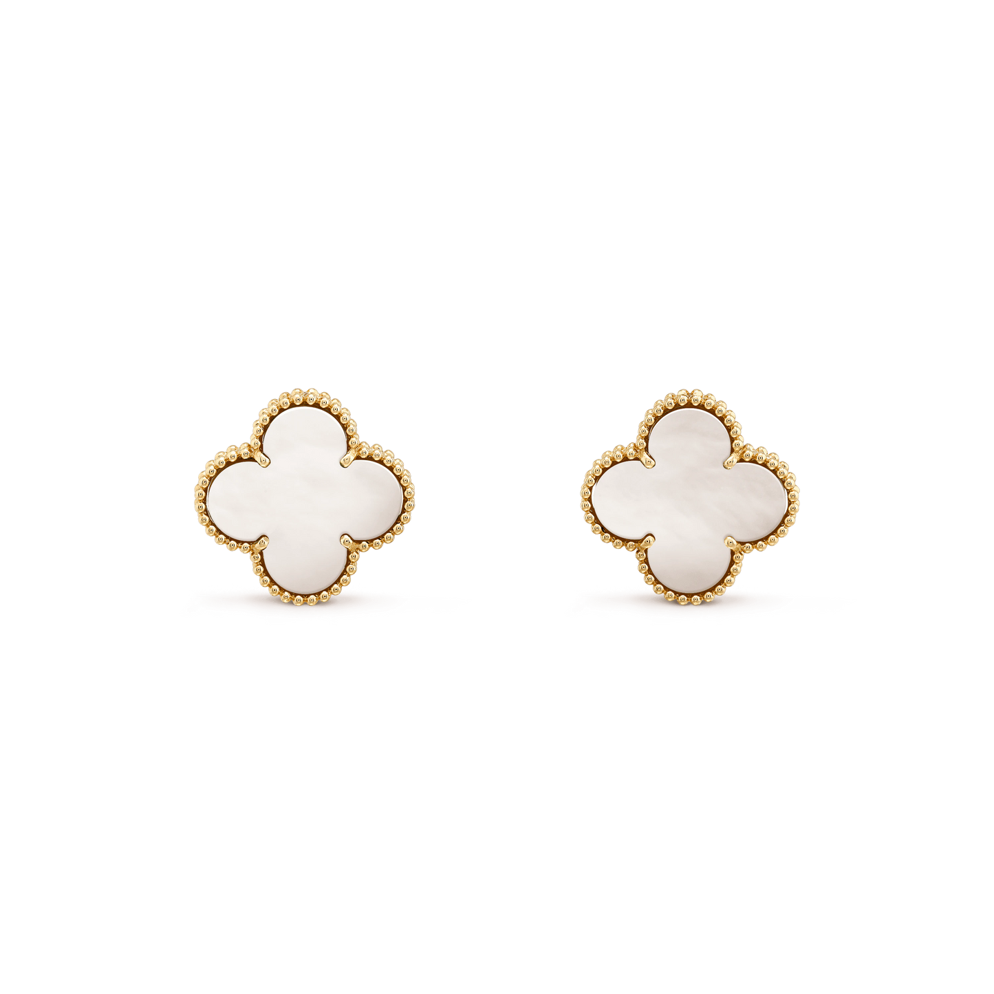 [⭐JeweliWhal] أقراط ذهب صغيرة على شكل زهرة البرسيم